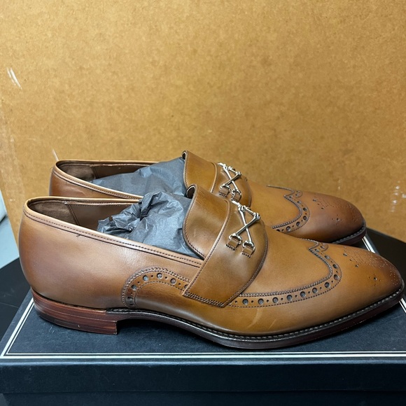 Barker Black Wolfe Wingtip. Custom size 14D. Brown Calfe. - Picture 3 of 3